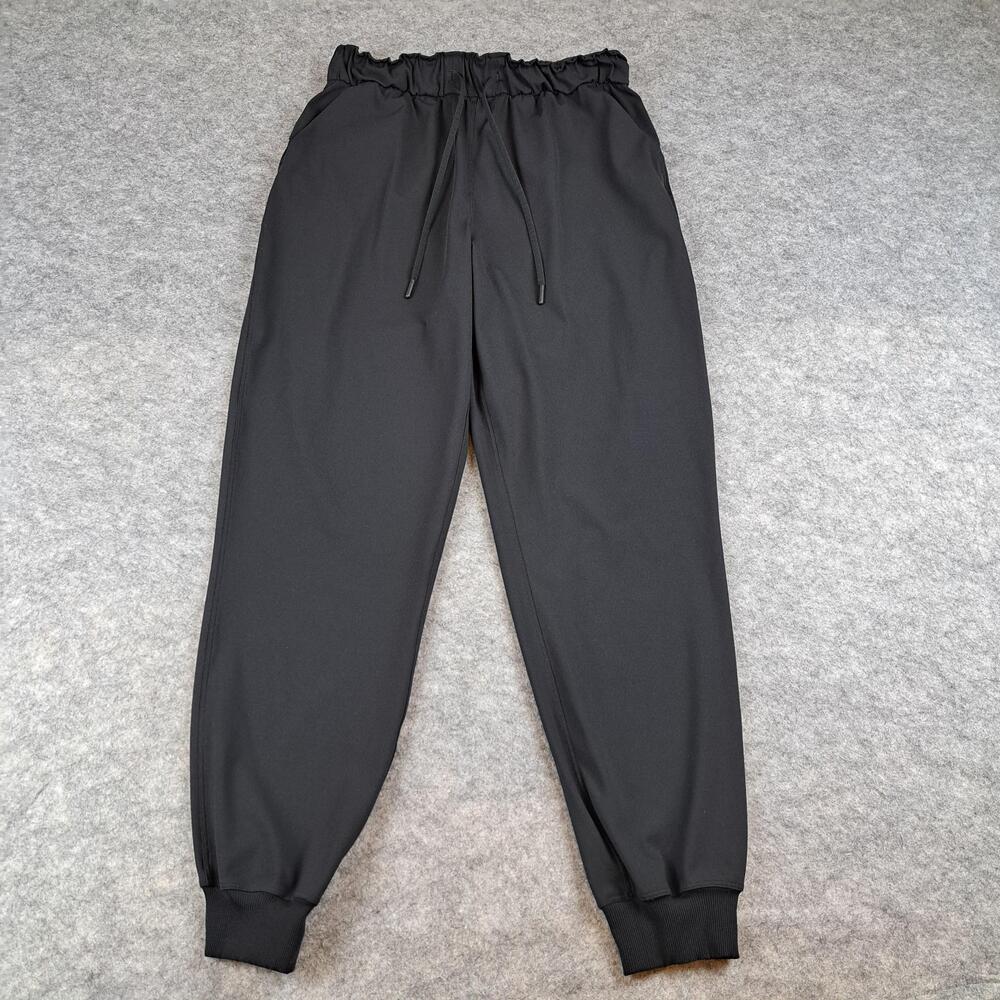 Lululemon Joggers Womens 8 Black Metropolis Drawstring Cuffed Athletic Pants